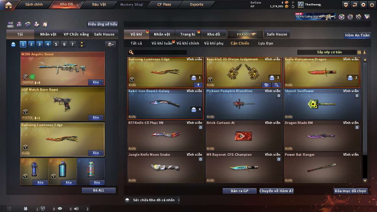 shop acc cf uy tin gia re
